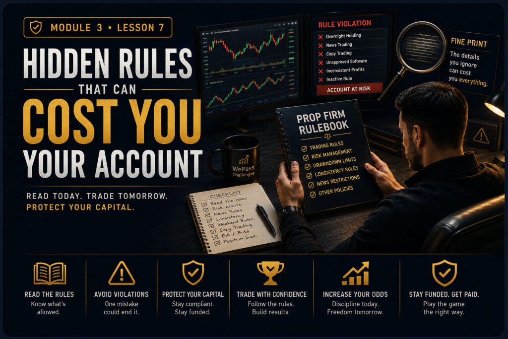Hidden Rules That Can Cost You Your Account - free prop firm challenge trading lesson