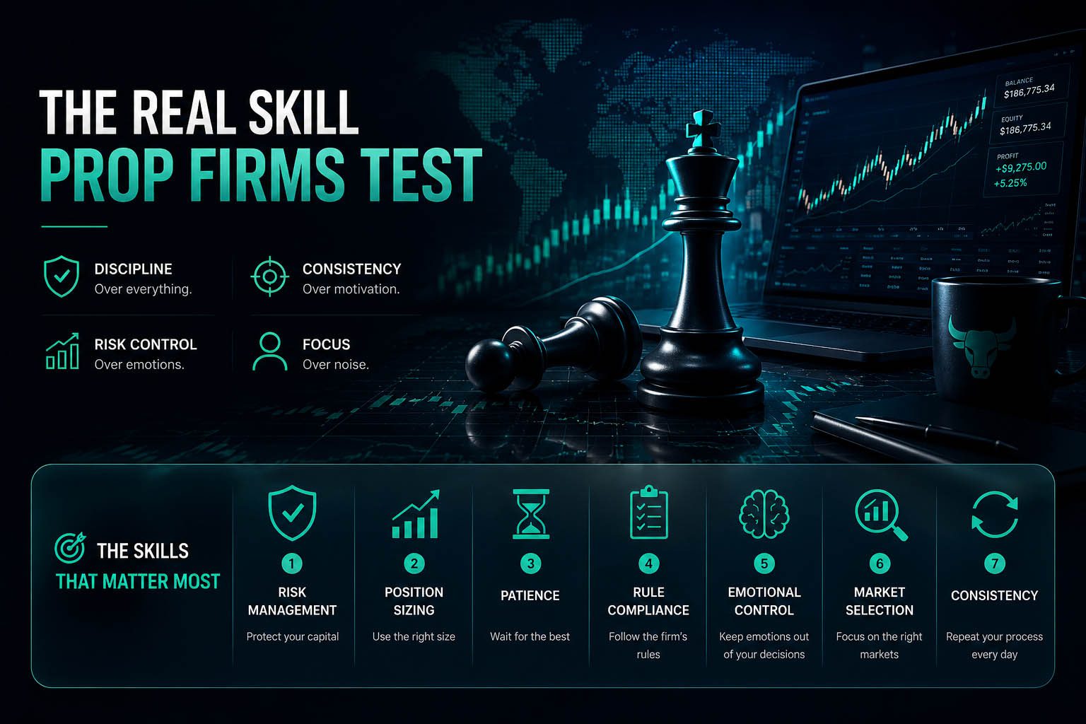 The real skill prop firms test in trading