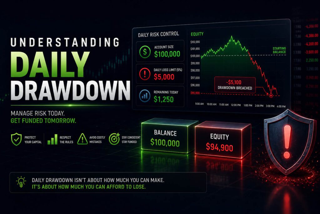 Understanding Daily Drawdown - free prop firm challenge trading lesson