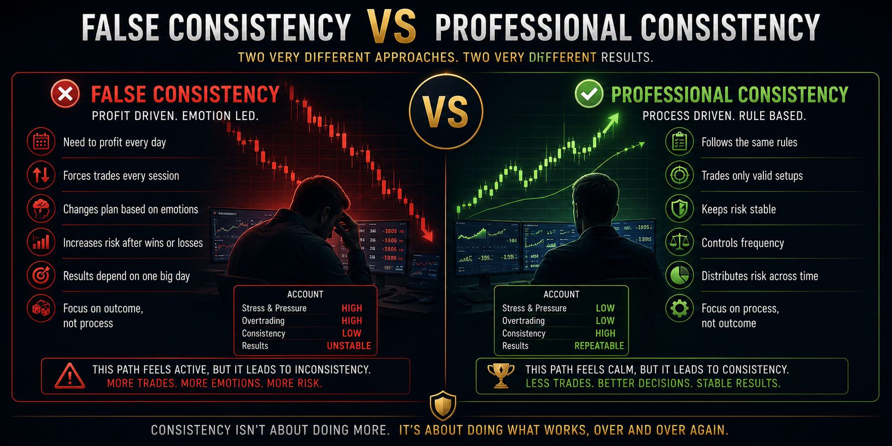 False Consistency vs Professional Consistency Forex Trading