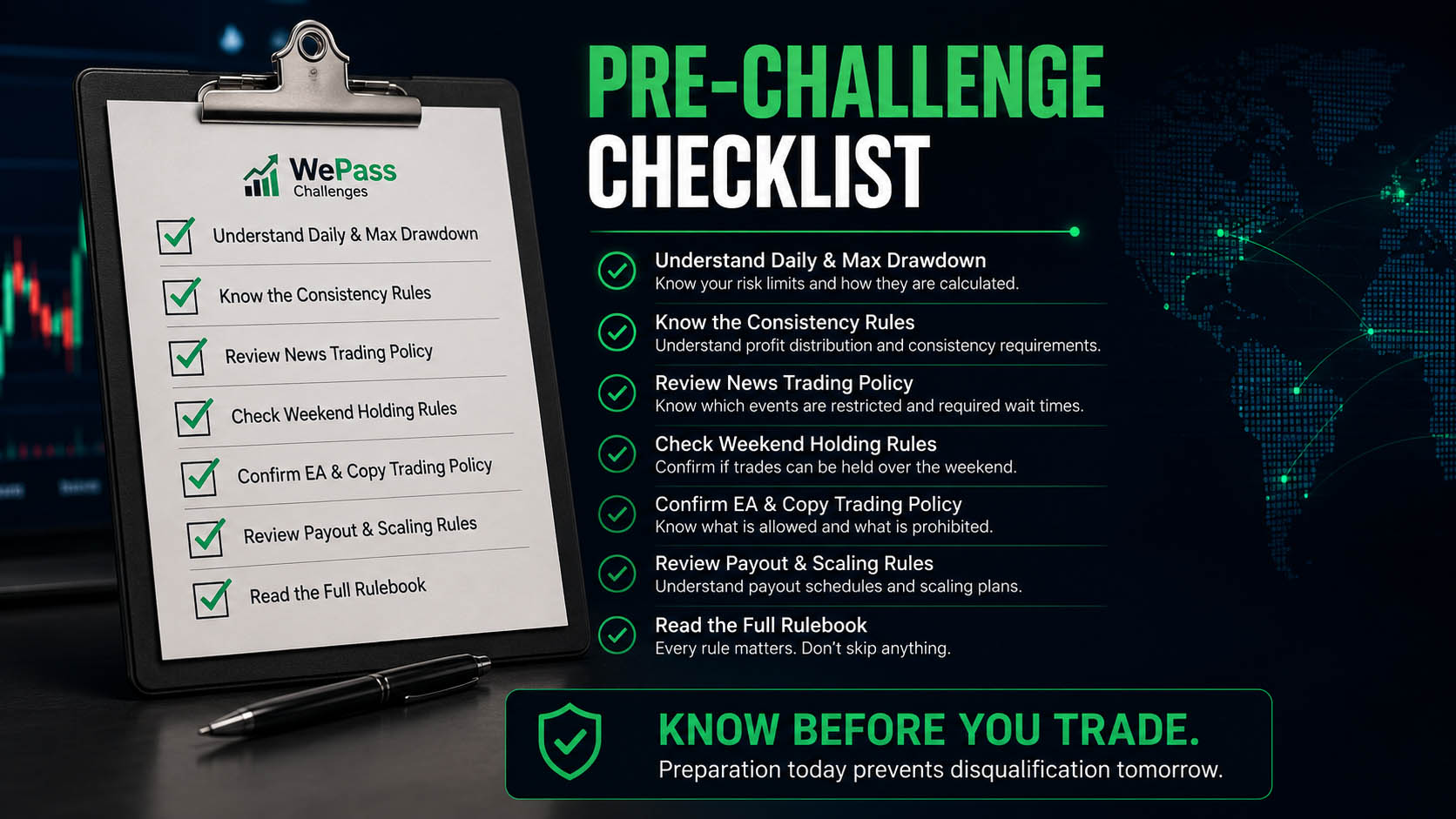 Pre-Challenge Checklist for Prop Firms