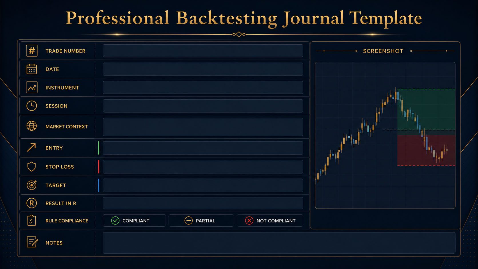 Professional Backtesting Journal Template