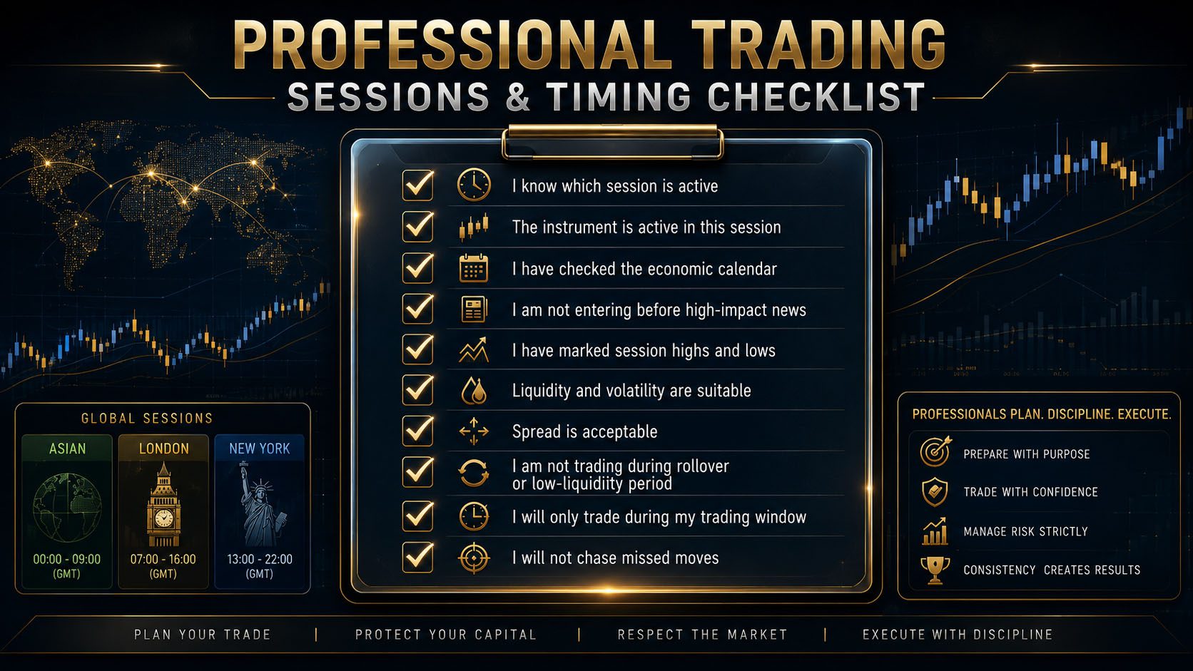 Professional Trading - Session and TIming Checklist