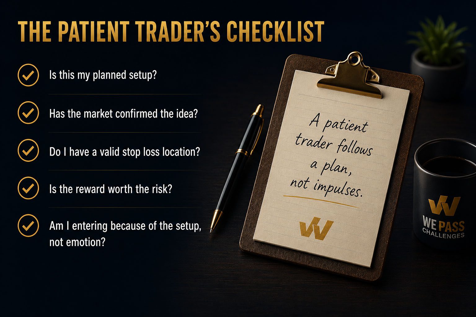 The patient traders checklist