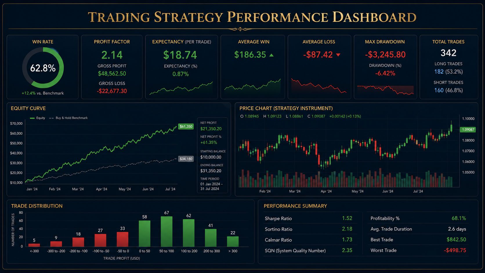 Trading Strategy Performance Dashboard