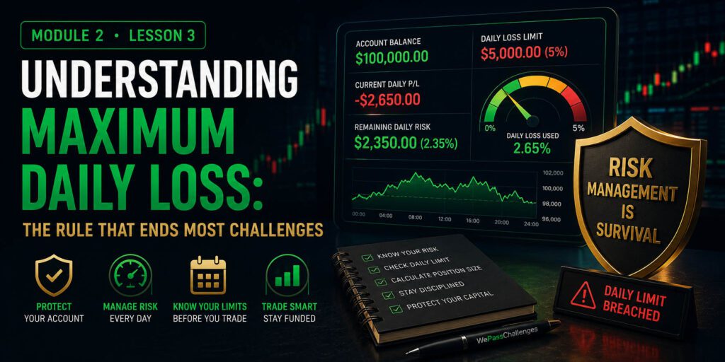 Understanding Maximum Daily Loss: The Rule That Ends Most Challenges - free prop firm challenge trading lesson