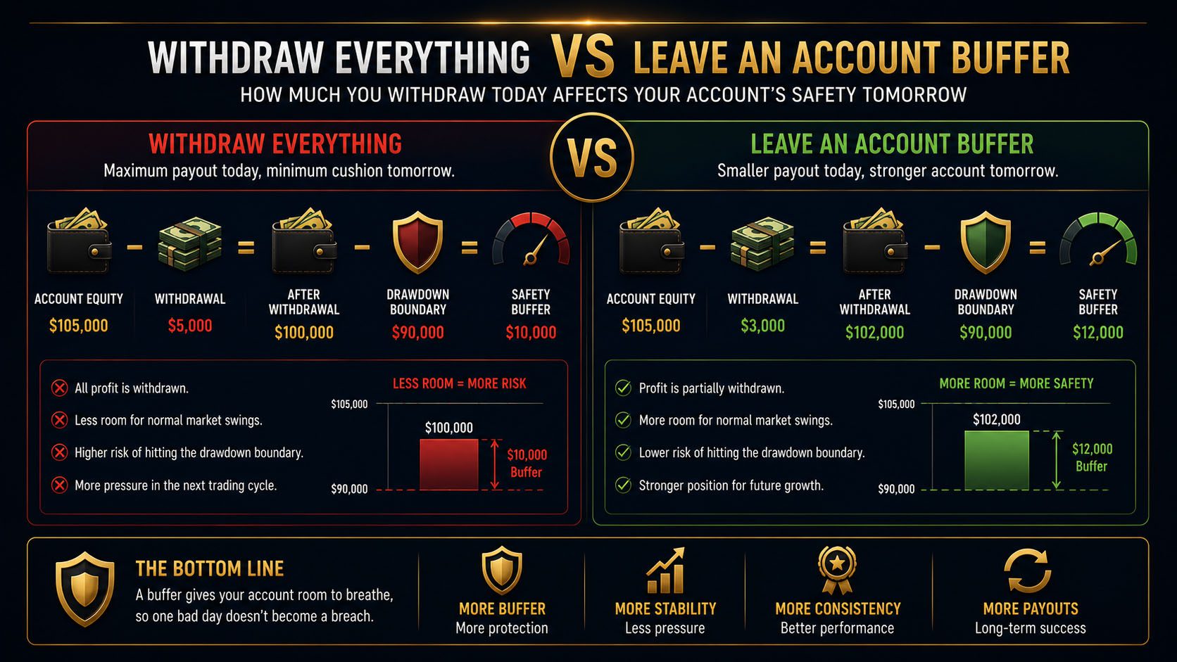 Withdraw Everything vs Leave an Account Buffer