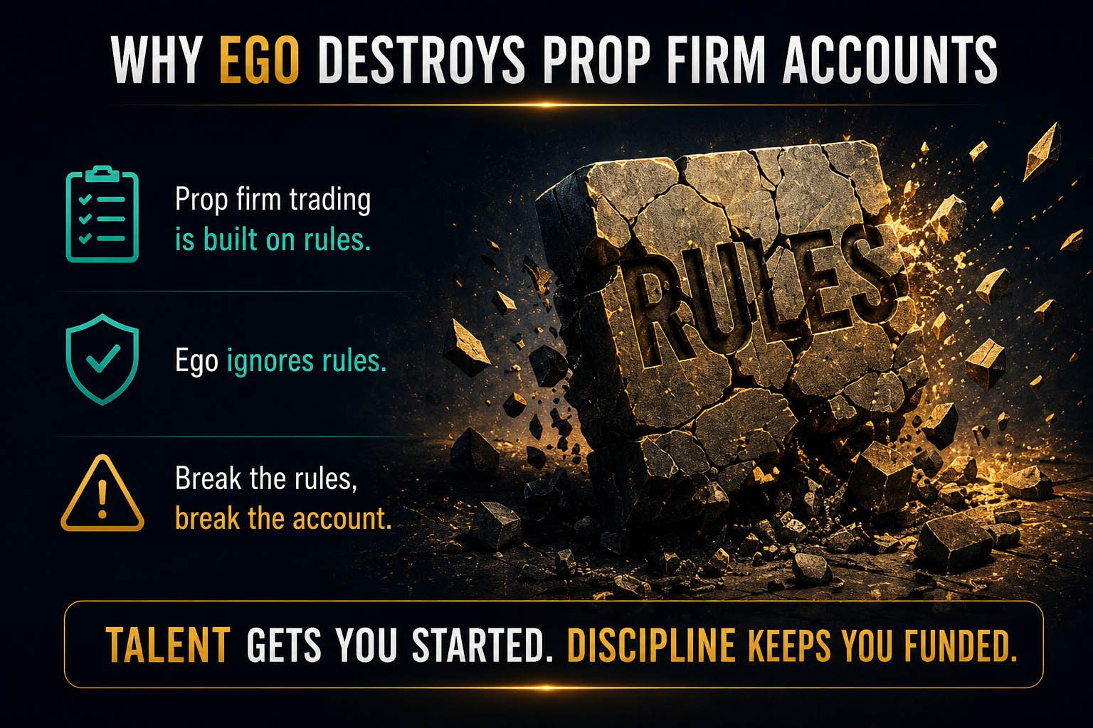 Why ego destroys prop firm accounts